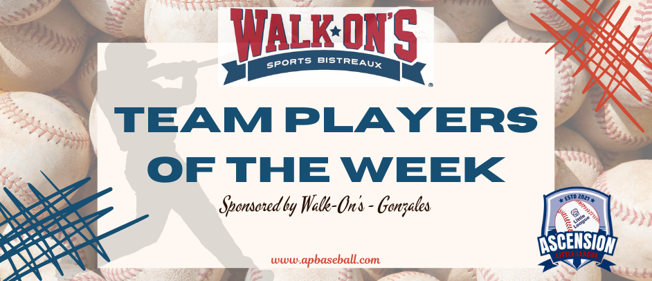 See the Team Players of the Week Here!